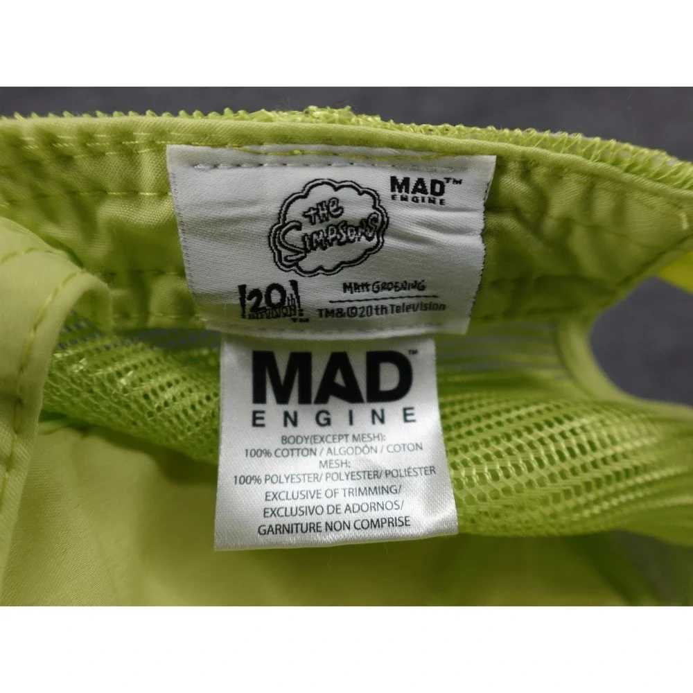 Mad Engine The Simpsons Trucker Hat Mens OSFA Neon Green‎ Good Bart Skateboard